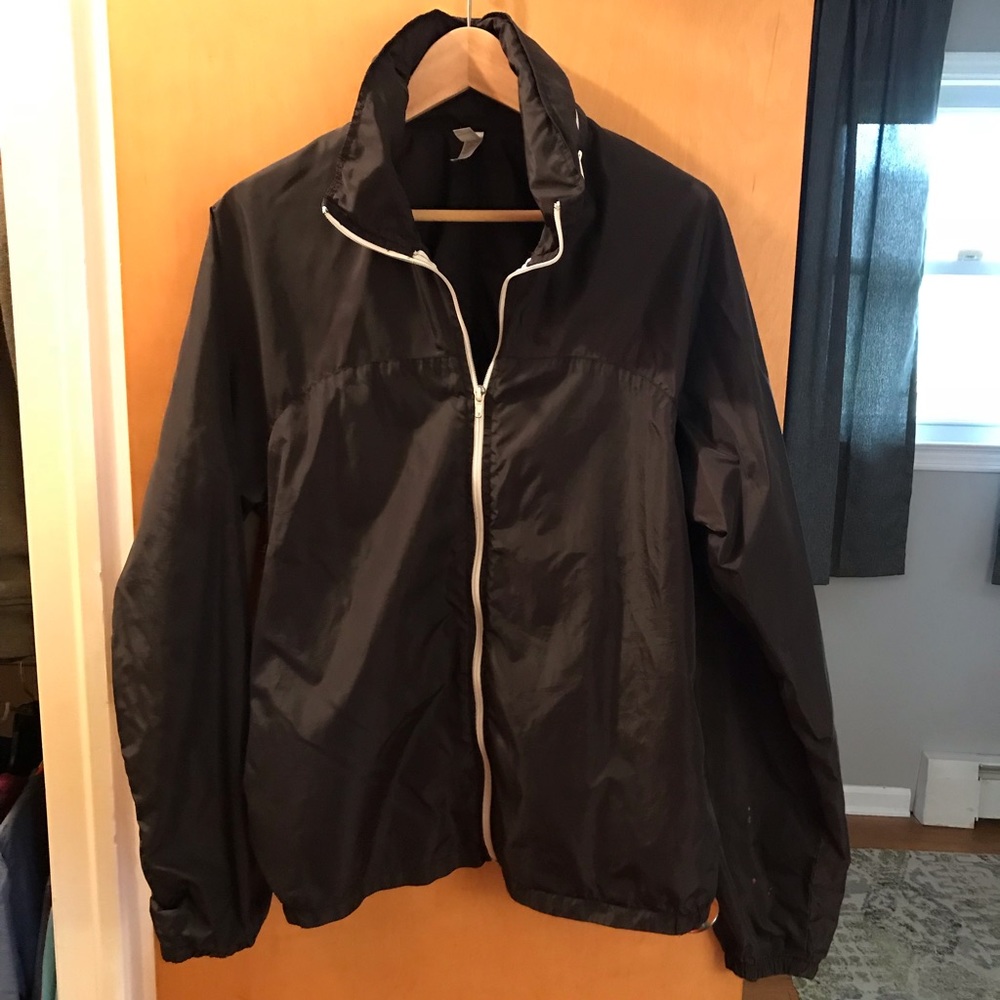 American apparel windbreaker black jacket